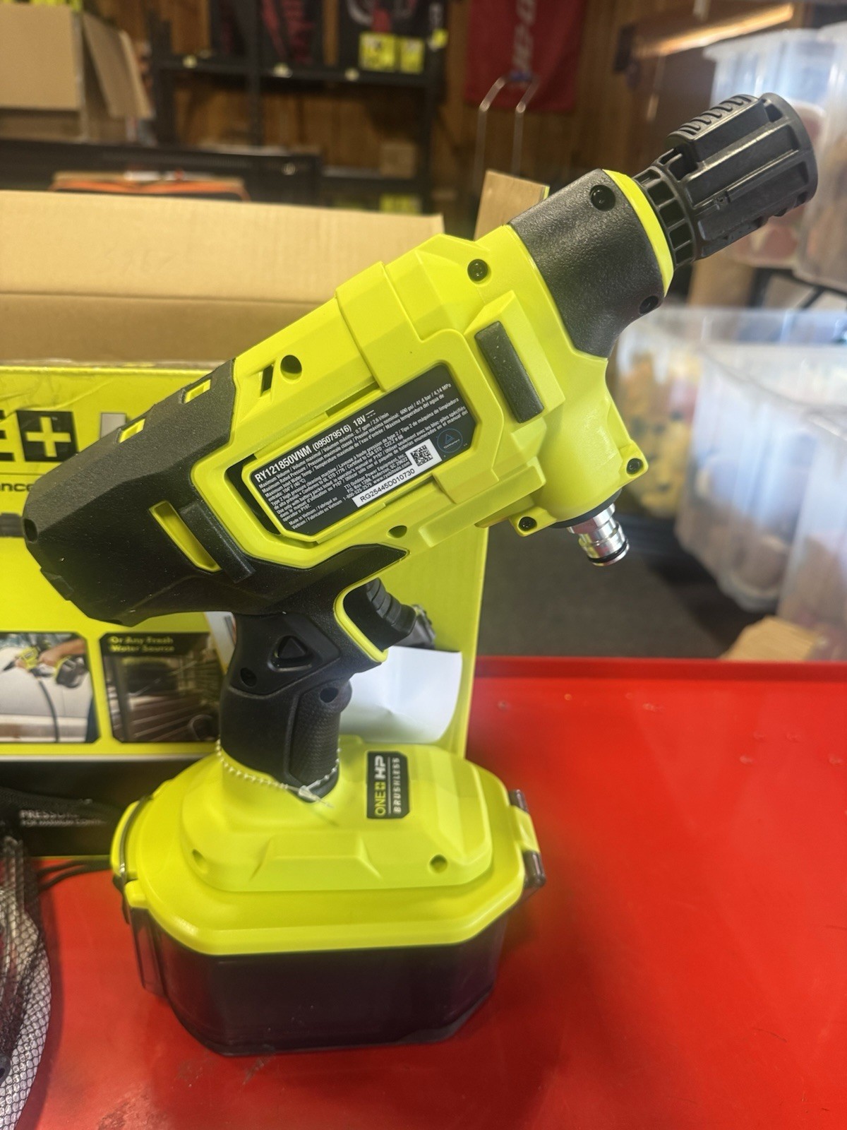 RYOBI HP 18V Brushless EZClean 600 PSI 0.7 GPM Power Cleaner RY121850
