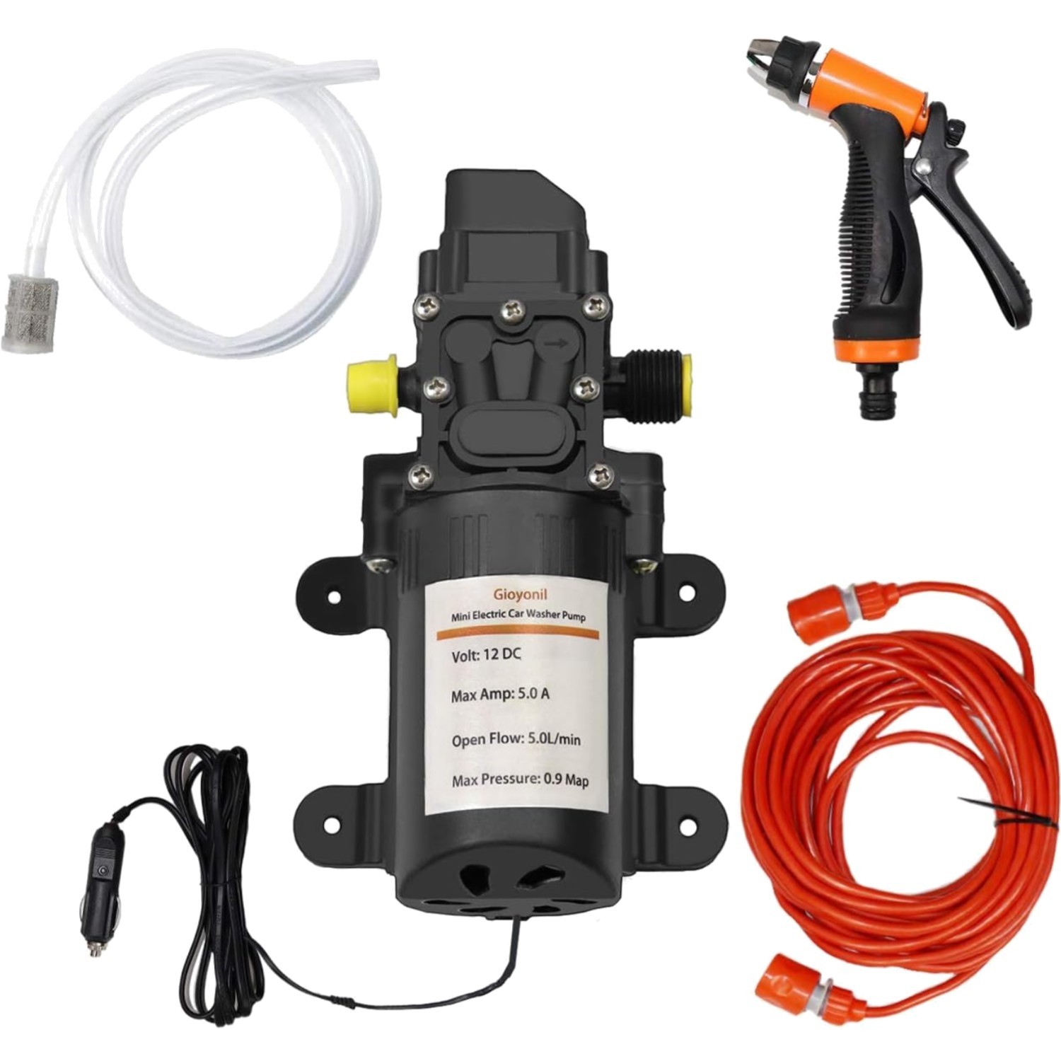 Versatile 12V 100W High-Pressure Pump for Car, RV & Garden – Portable Design