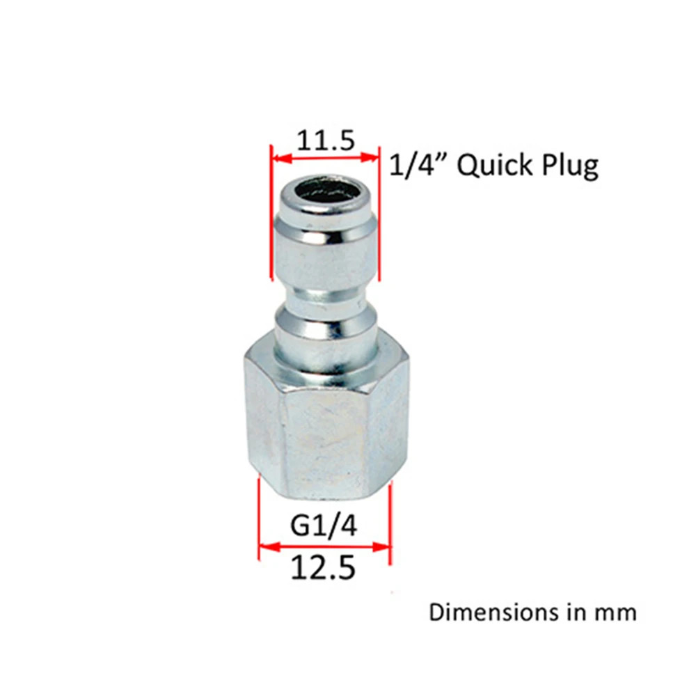 High Pressure Washer Nozzle 1/4″ Quick Plug Connector Coupler with G1/4 Male Fem