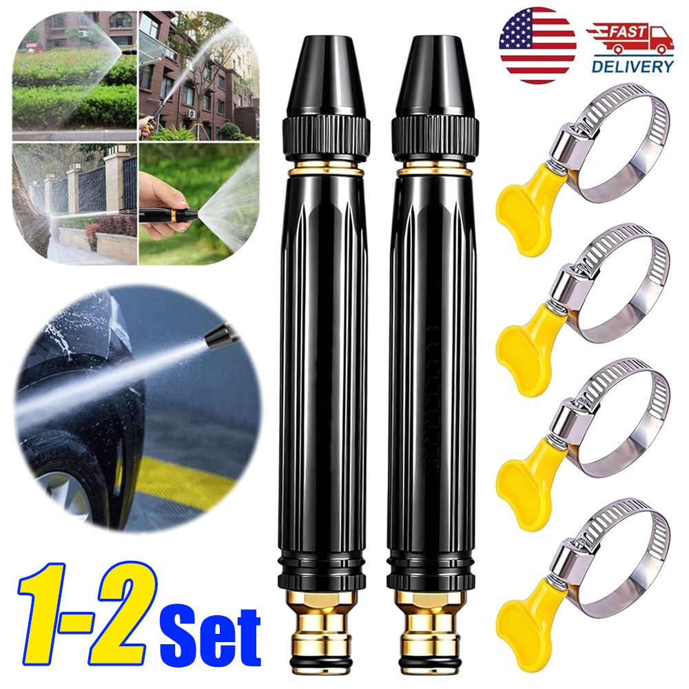 1/2Set High Pressure Hose Nozzle Water Gun for Car Wash Garden Pressure Booster