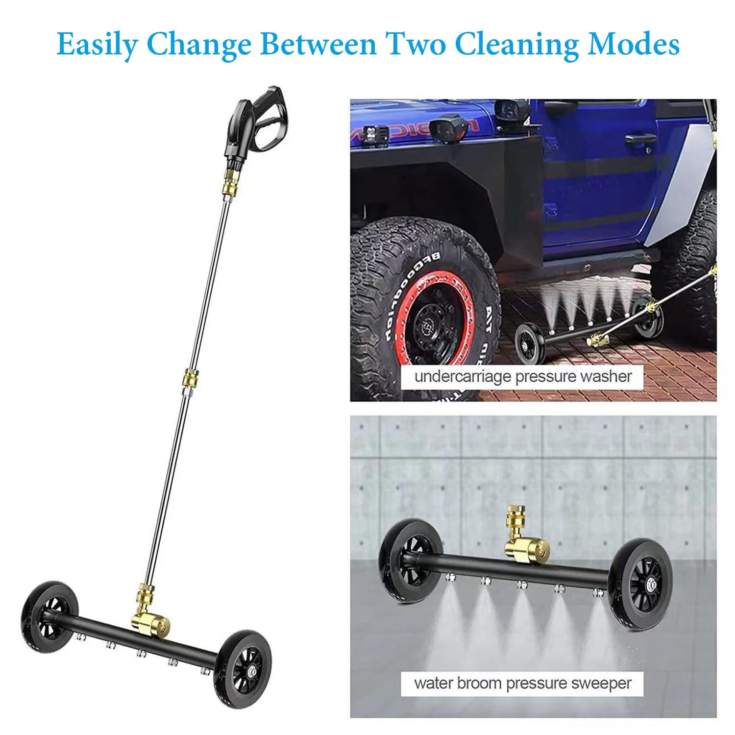18″ Large Undercarriage Pressure Washer Attachments with 5 Nozzles Under Car …