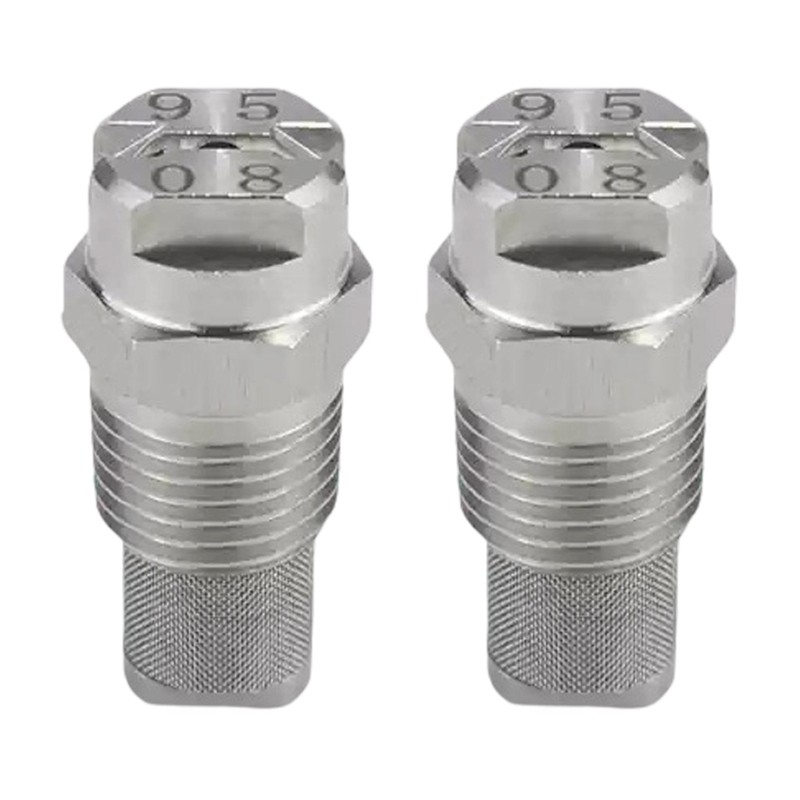 2pcs Fan Shaped Sprayer Nozzle With Integrated Filter For Reliable Performances