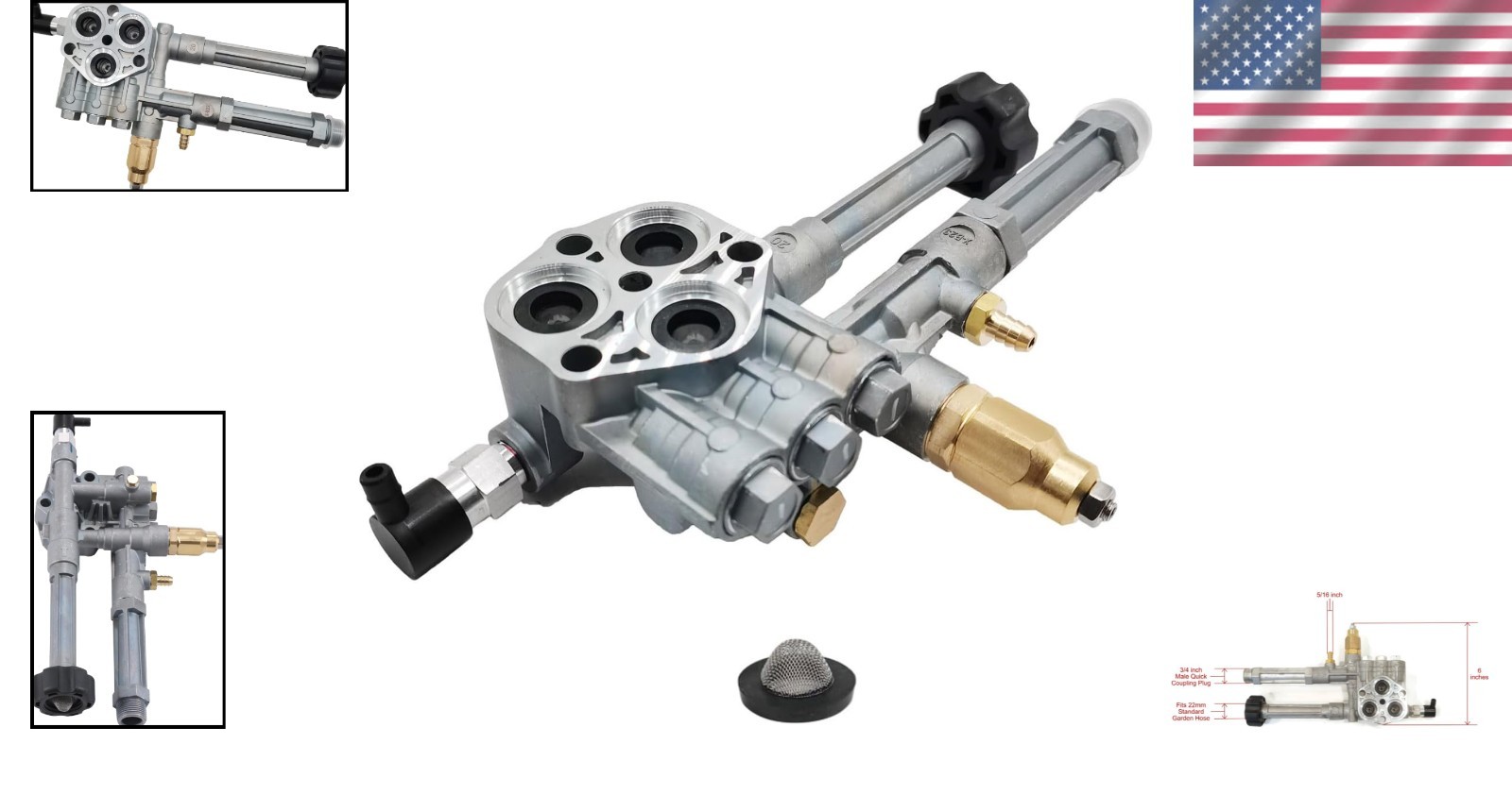 Replacement Pump Head Assembly for Pressure Washers SRMW2.2G26 SRMW2.2G24