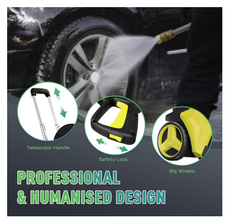Electric Pressure Washer 5000PSI-Max 3.6GPM Power Washer Touch Screen Adjustable