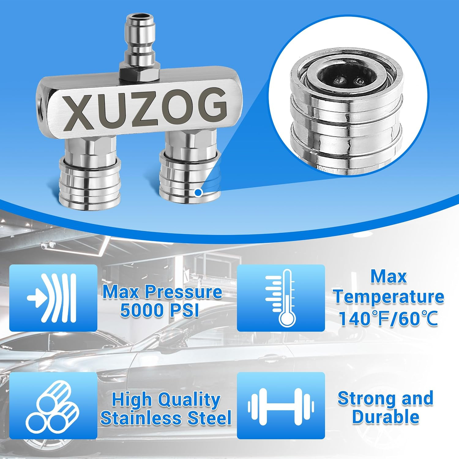 Pressure Washer Tips, 2-In-1 Pressure Washer Nozzle Tips, Dual Power Washer Nozz