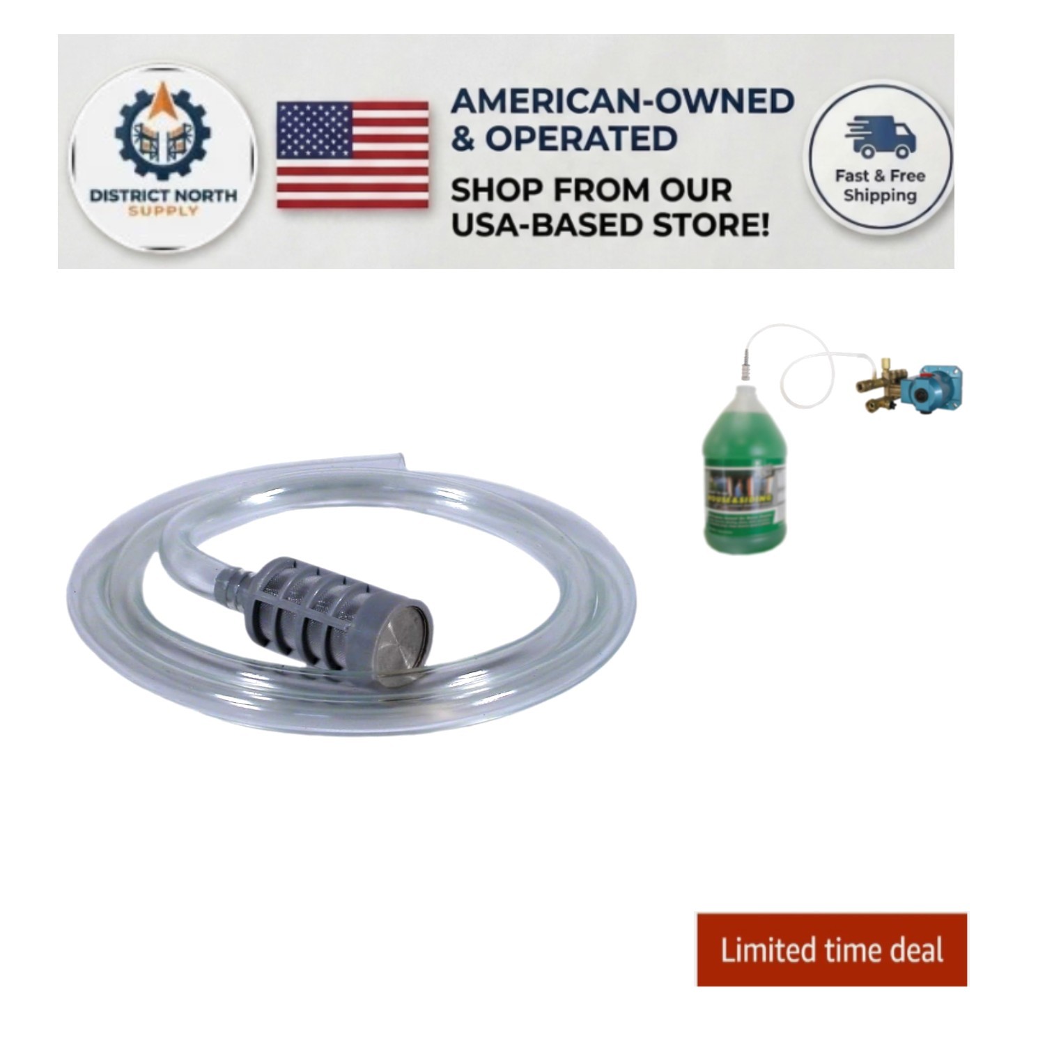 Durable 3ft Plastic Pressure Washer Soap Tubing with Low Pressure Filter