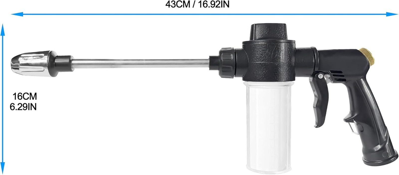 High Pressure Foam Gun for Garden Hose, Car Wash Soap Sprayer with 3.5oz/100cc P