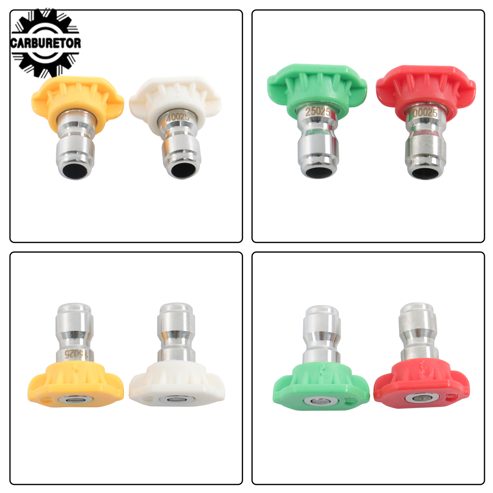 1/4 Inch 3600 PSI W/ 5 Spray Nozzles Rotating Turbine Nozzle Set Quick Connect
