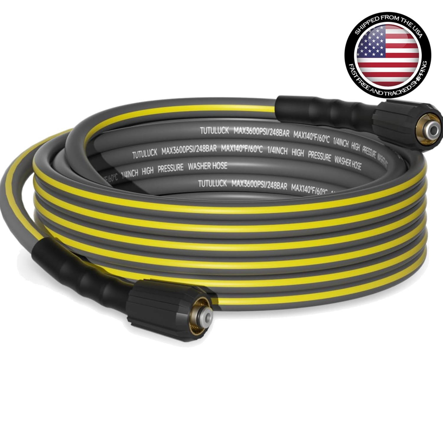 Flexible 25FT High-Performance Hose – Kink-Free Design for Pressure Washing
