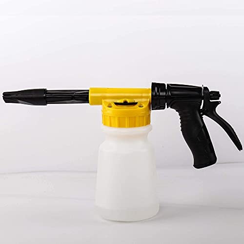 Foam Cannon for Garden Hose，Adjustment Ratio Dial Foam Gun,Car Wash Soap Yellow