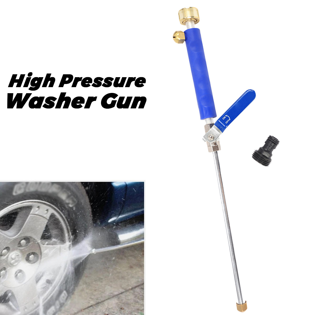 High Pressure Power Washer Water Spray Gun Nozzle Wand Attachment Garden Hose US