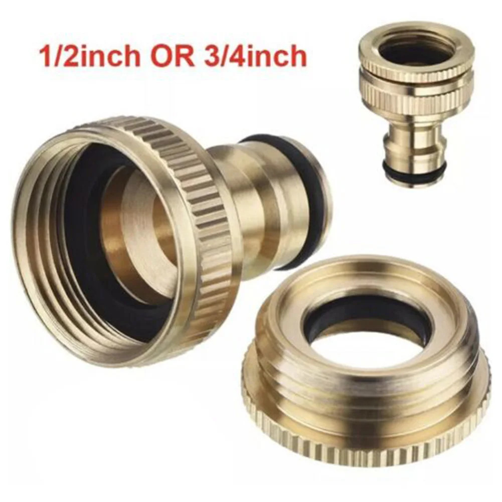 Brass Faucet Tap Connector Mixer Hose Adaptor Quick Connecter 1/2 3/4 Copper Hos