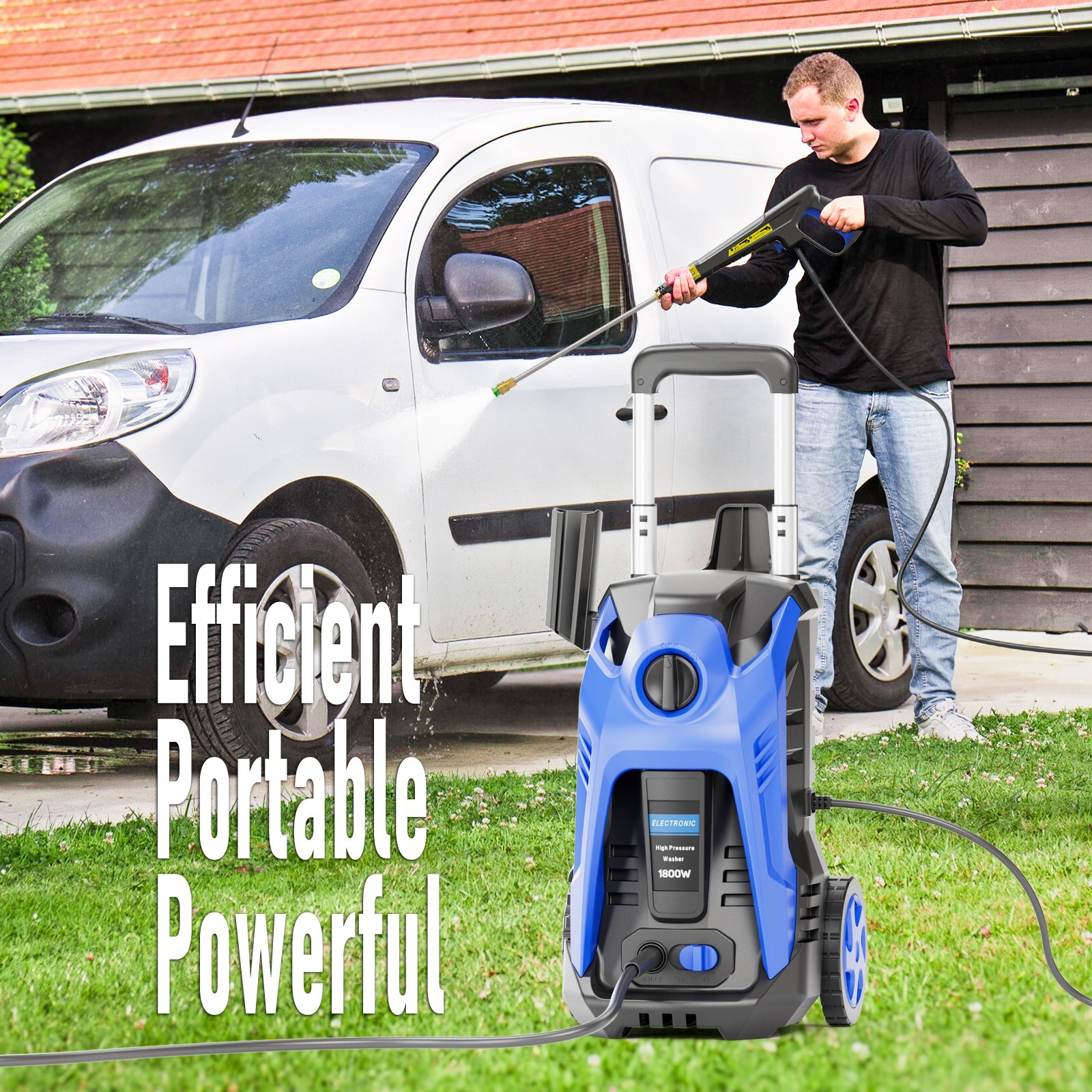 Pressure Washer 4200PSI 2.0GPM, High-Pressure Cleaning, Steel Lance, for Home