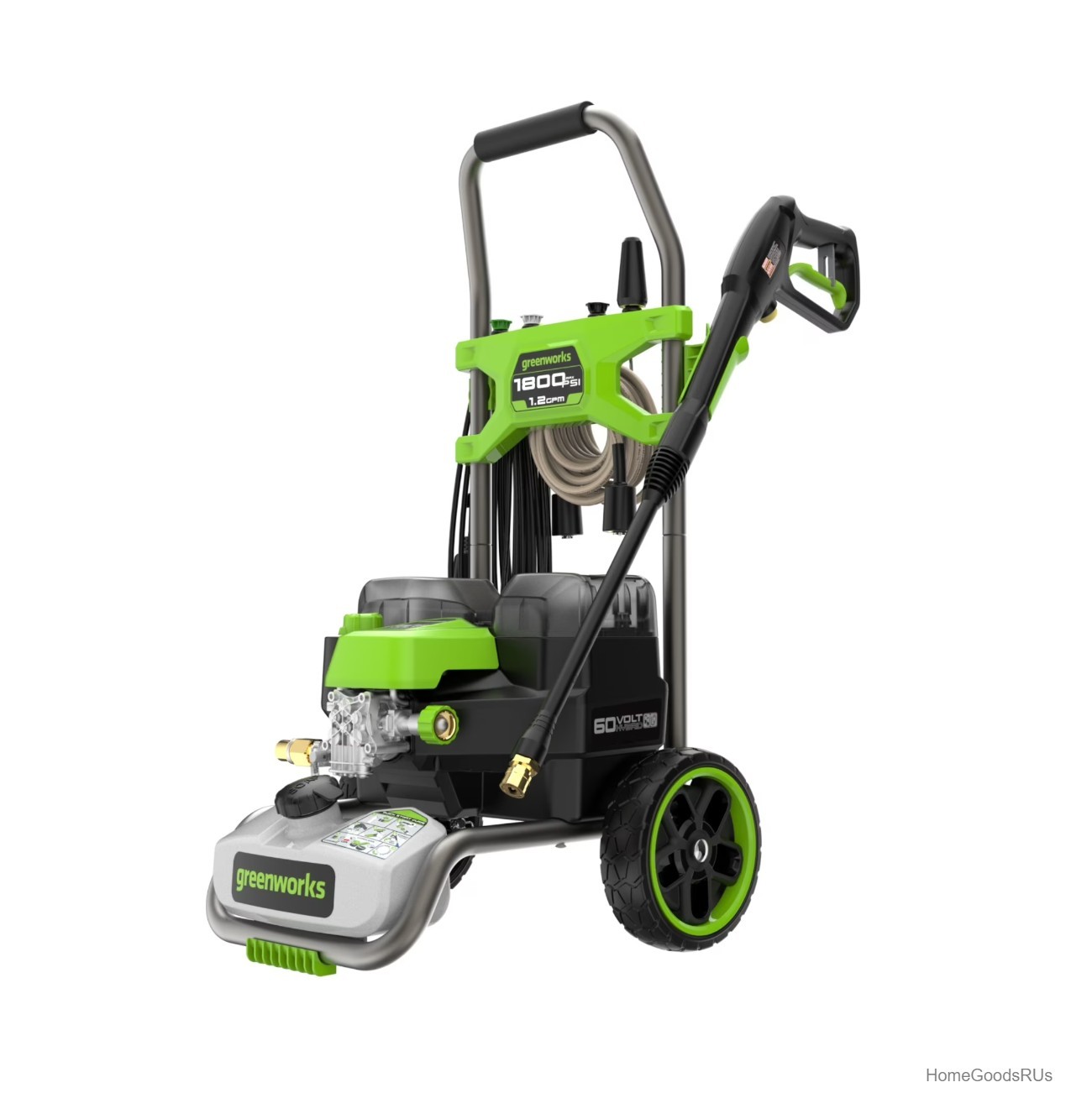 Hybrid 60V 1800 PSI 1.2 GPM Electric Cold Water Pressure Washer Cordless AC