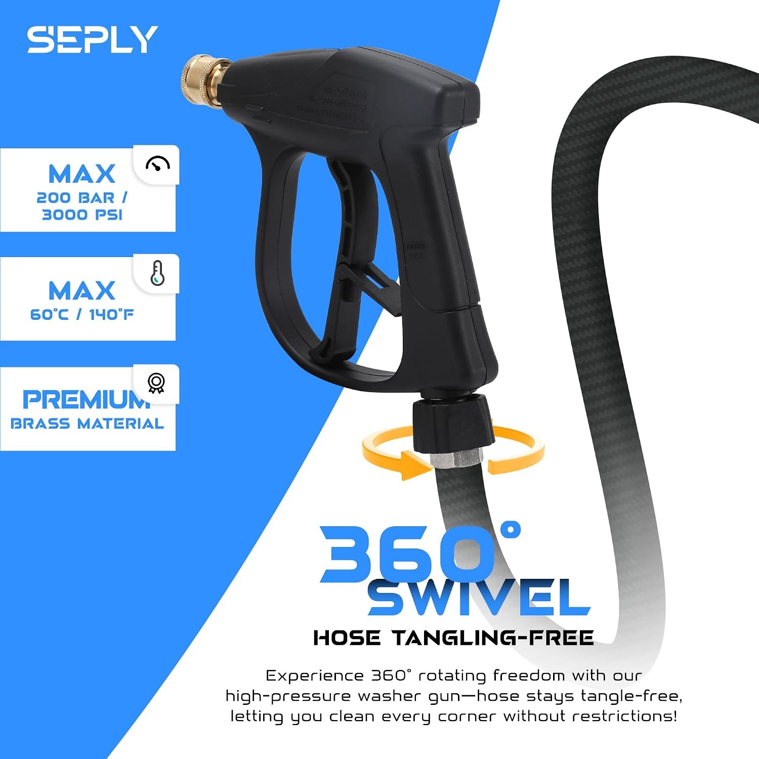 Sewer Jetter Kit for Pressure Washer 50 FT, Drain Cleaner Hose with Power Washer