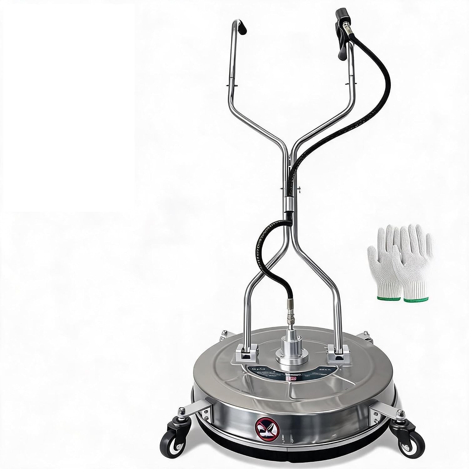 30″ Pressure Washer Surface Cleaner 5200PSI w/ Handles 4 Wheels Stainless Steel
