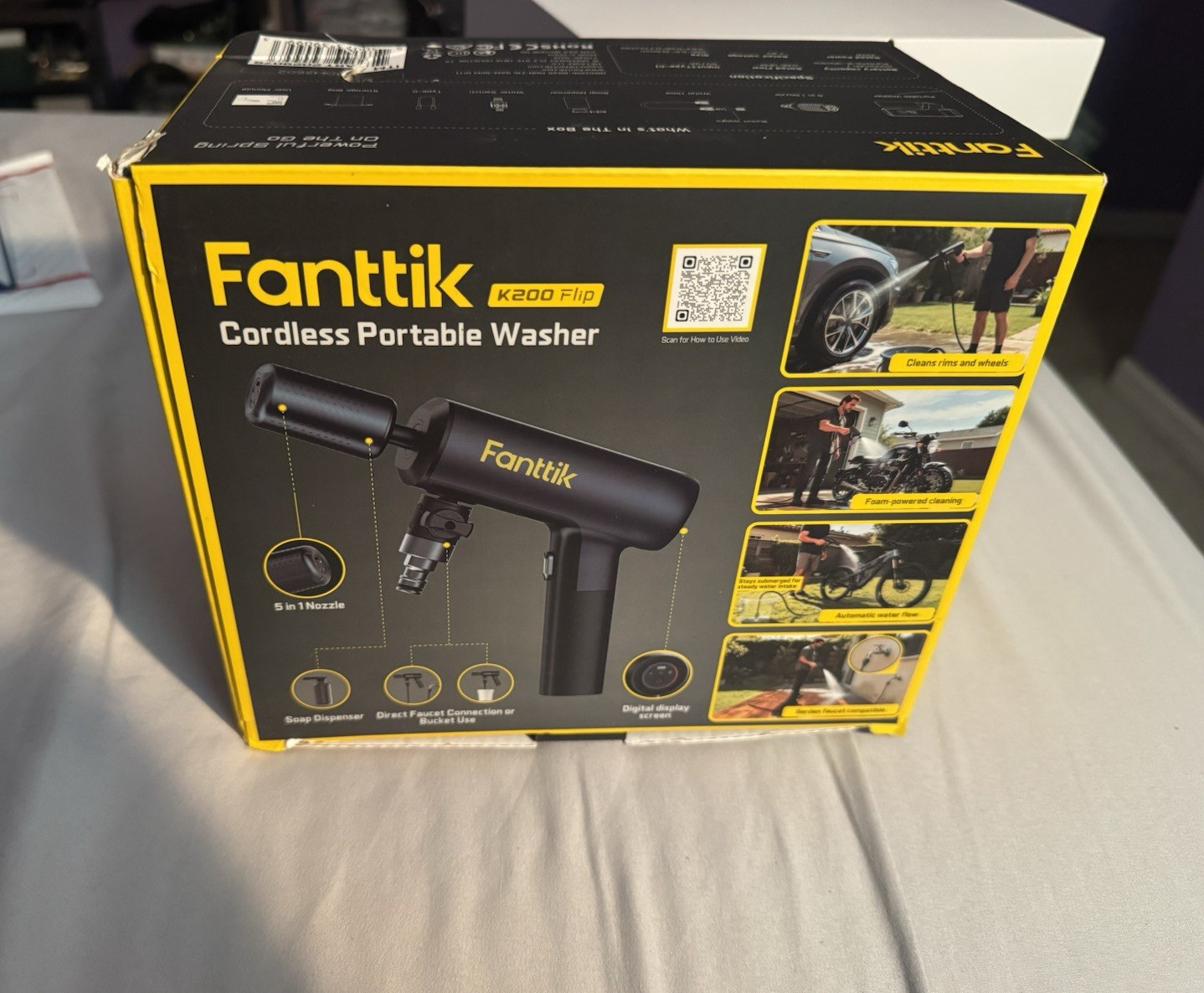 Fanttik K200 Flip Cold Water Pressure Washer Cordless Portable
