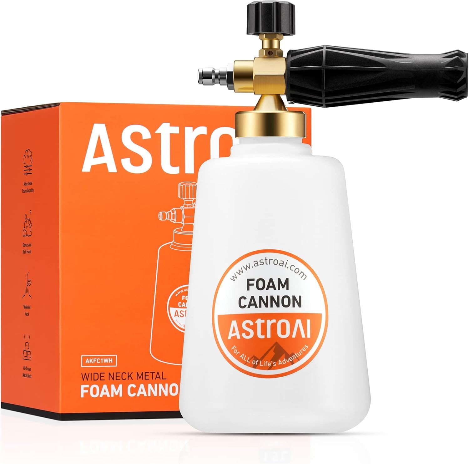 Foam Cannon Heavy Duty Car Foam Blaster Wide Neck Adjustable Snow Foam Lance &
