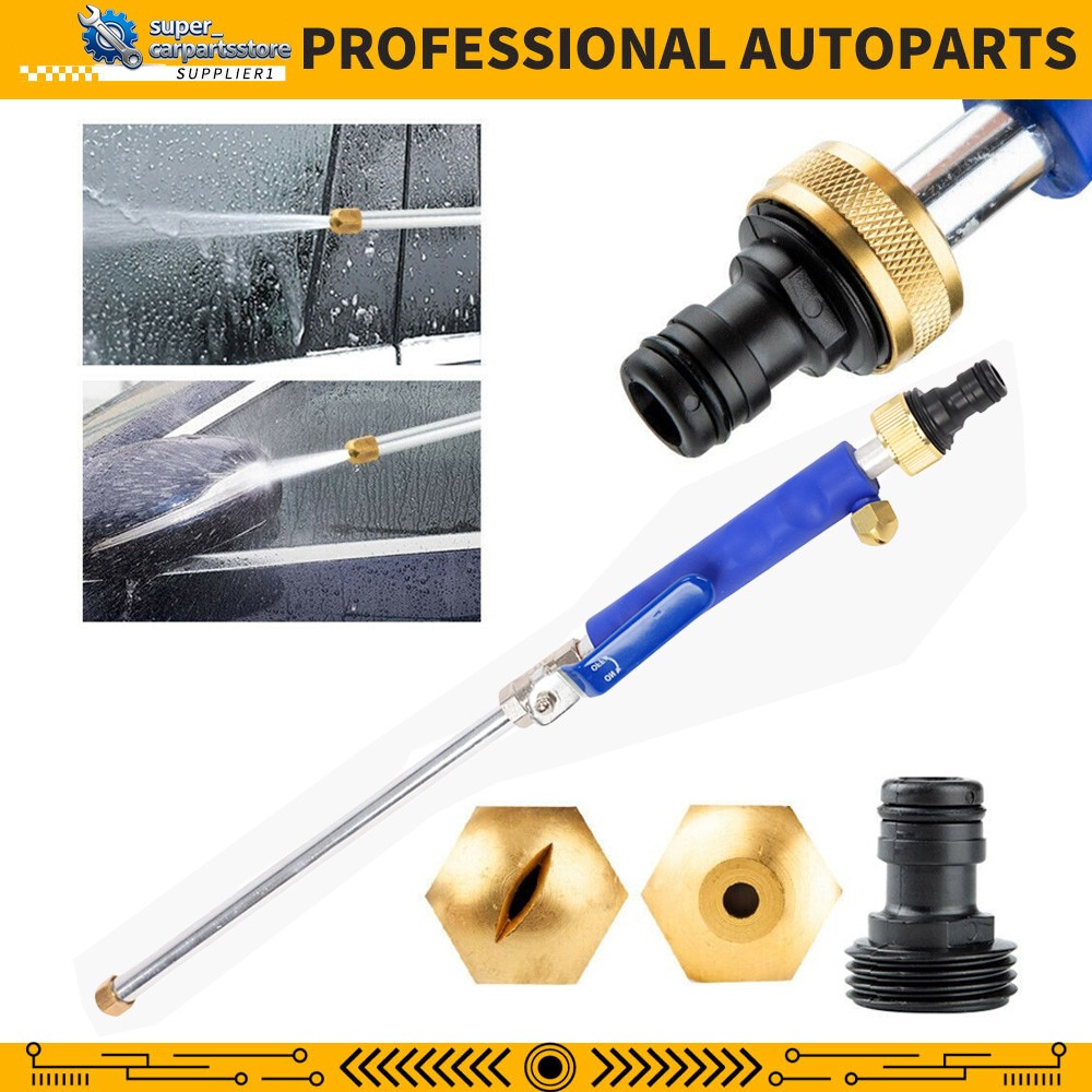 Pressure Power Washer Wall Water Spray Gun Nozzle Wand Attachment High Hose Jet