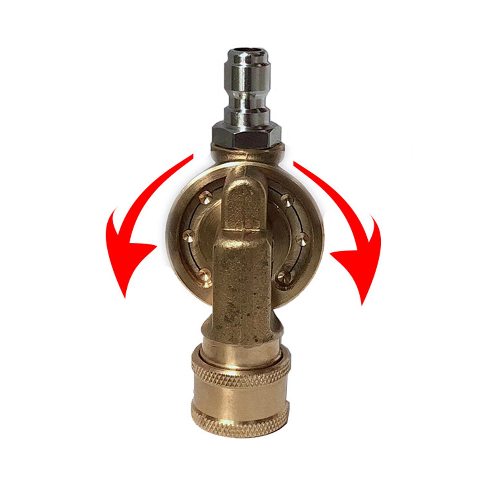 1/4 in Quick Pivoting Coupler 240 Degree 4500 PSI For Pressure Washer Rotation