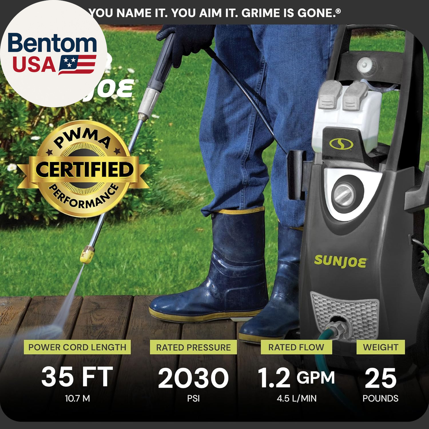 Electric Pressure Power Washer, Heavy-Duty 2500 Max PSI (2030 PSI PWMA Rated) –