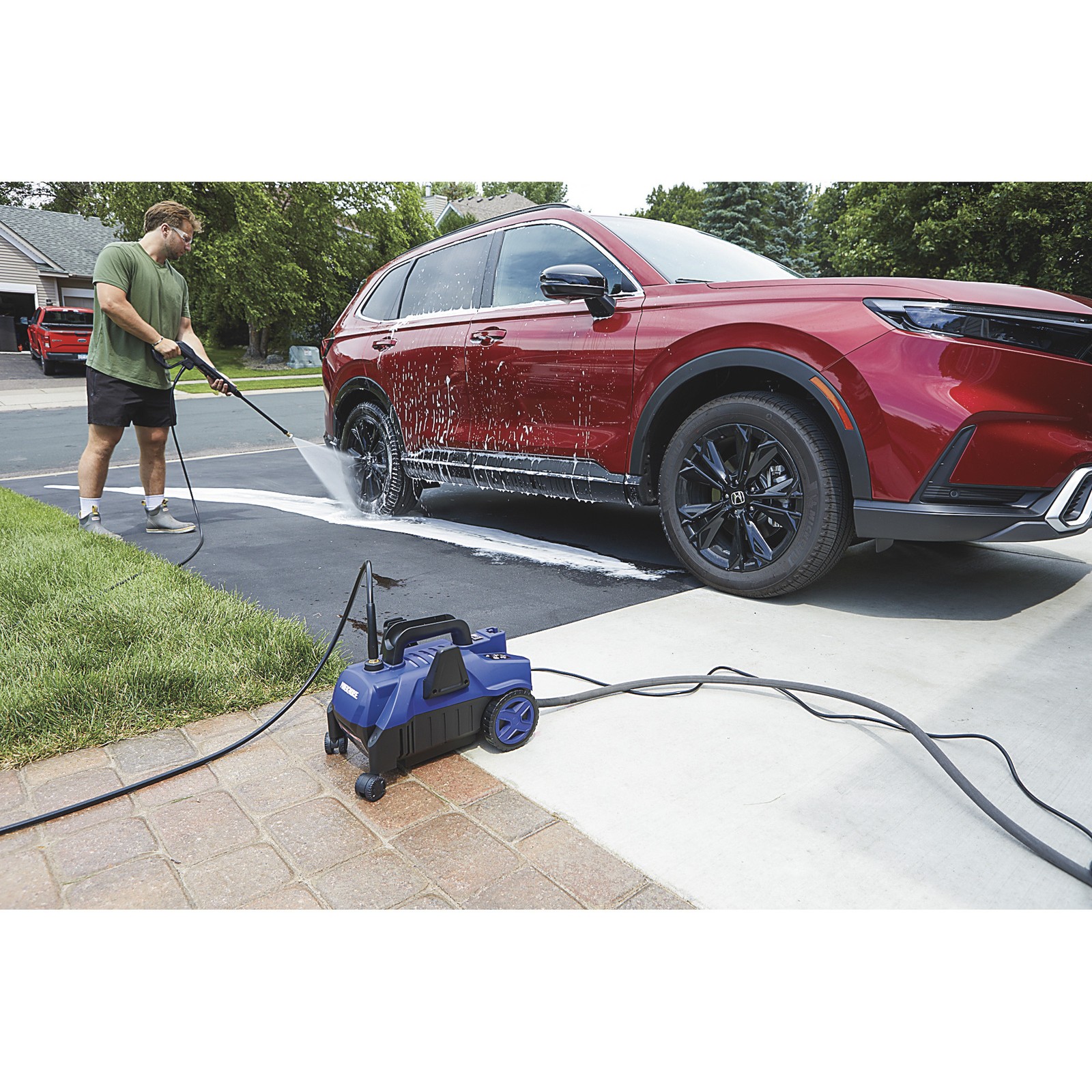 Powerhorse Follow Me 2,100 PSI Electric Pressure Washer Car Cleaning Kit, 1.9