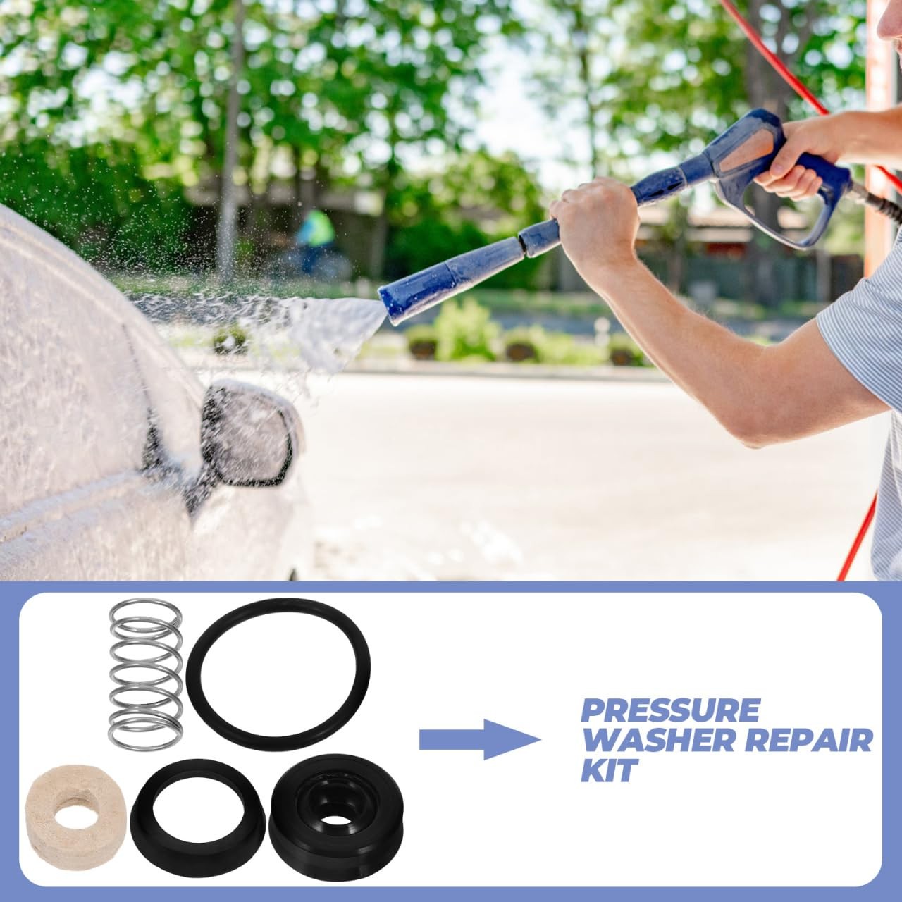 INOOMP Pressure Washer Pump Seal Kit with Assorted Sealing Gaskets and Valve …