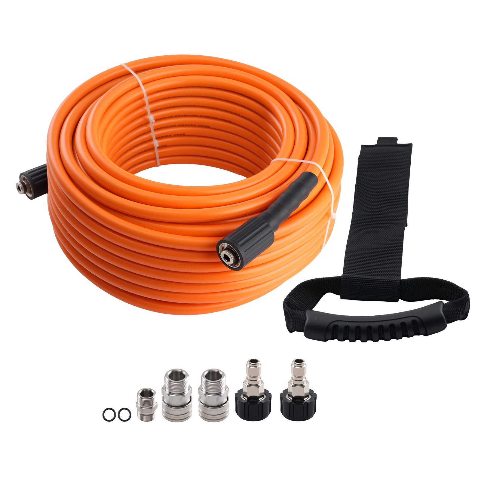 Pressure Washer Hose 100FT 5800PSI Extension Hose w/ M22 14mm to 3/8″ Adapter