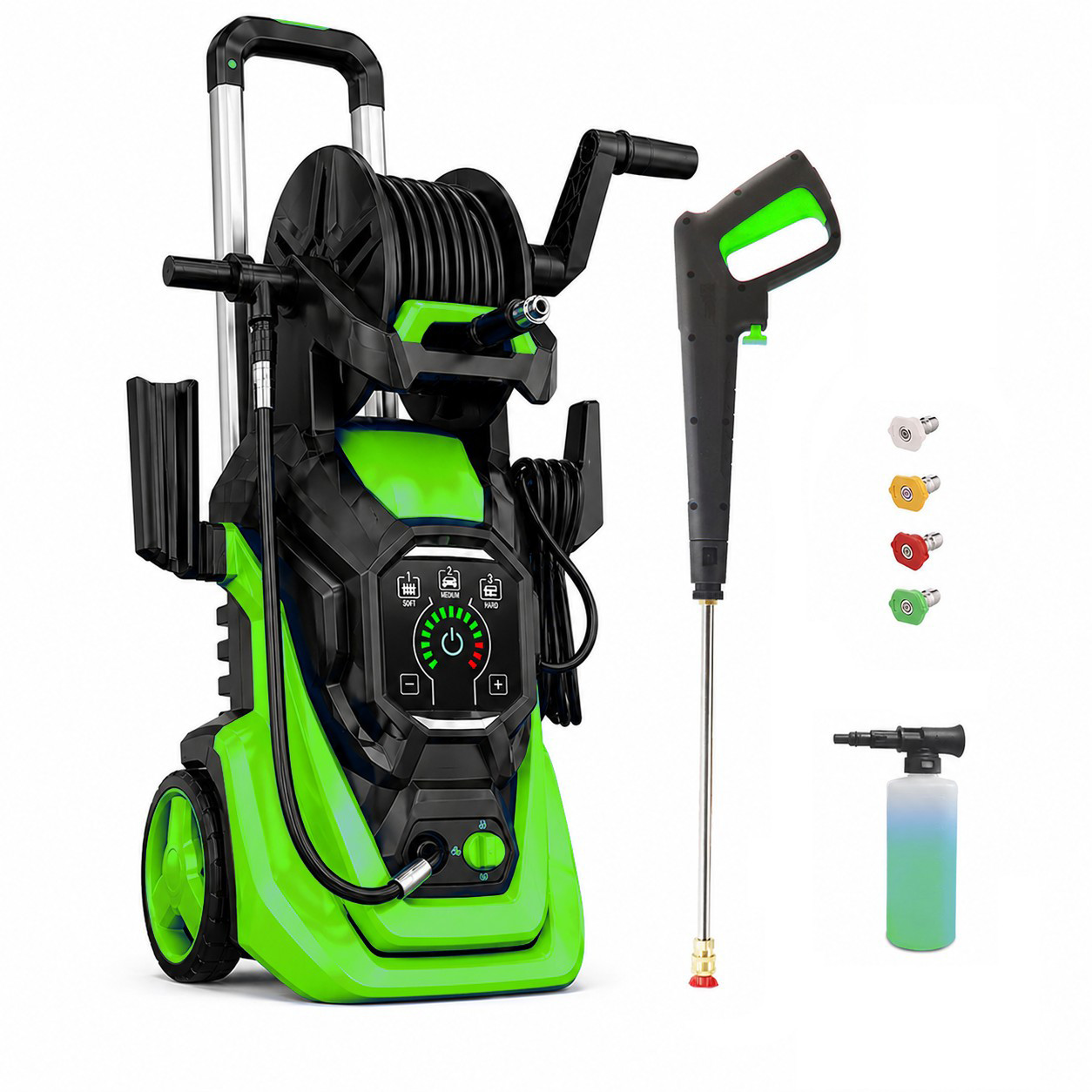 Pressure Washer 4500PSI 3.0GPM, 15-Level Touchscreen, 4 Nozzles, for Driveway