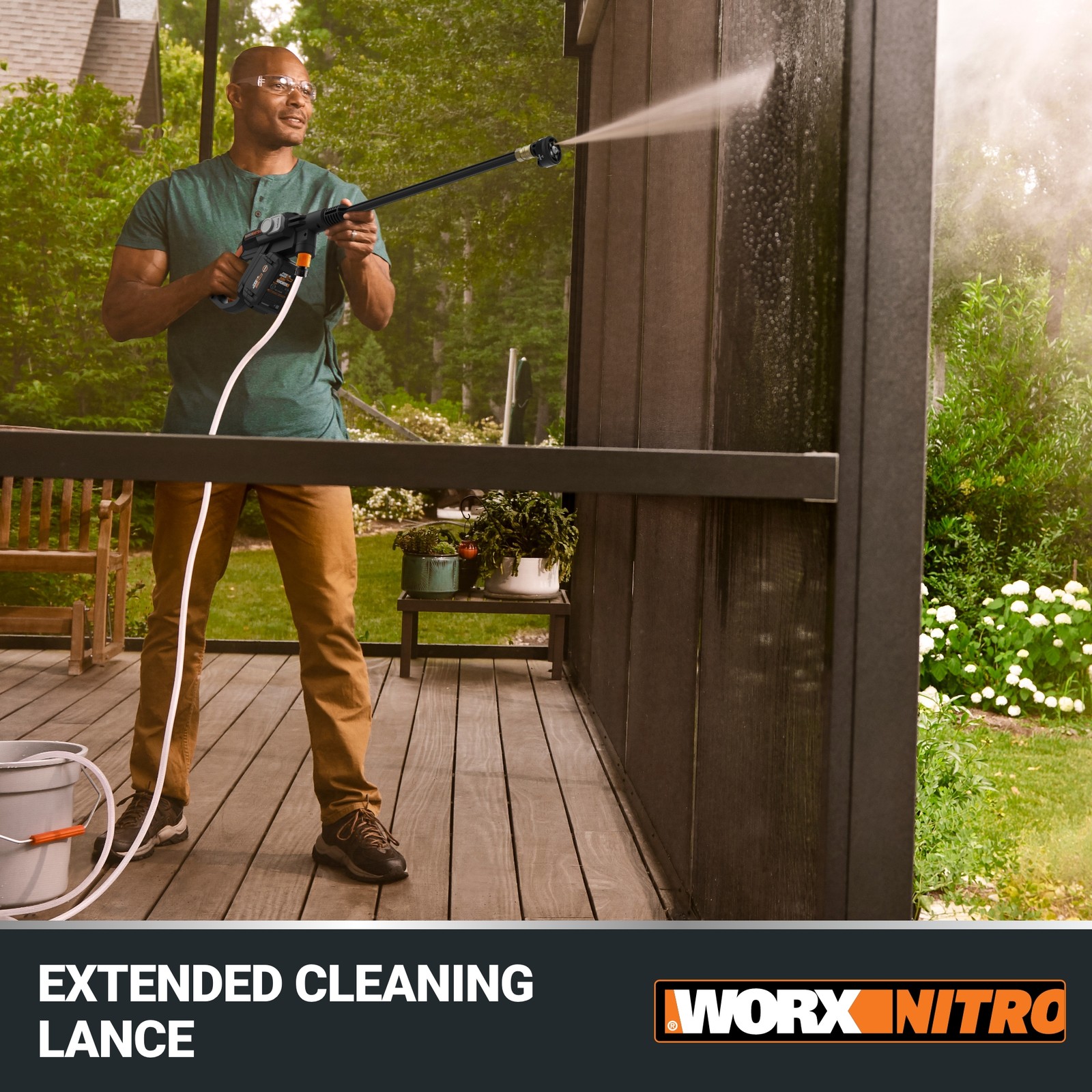 Worx Nitro Hydroshot 20V 710PSI Light-Duty Electric Pressure Washer (WG633)