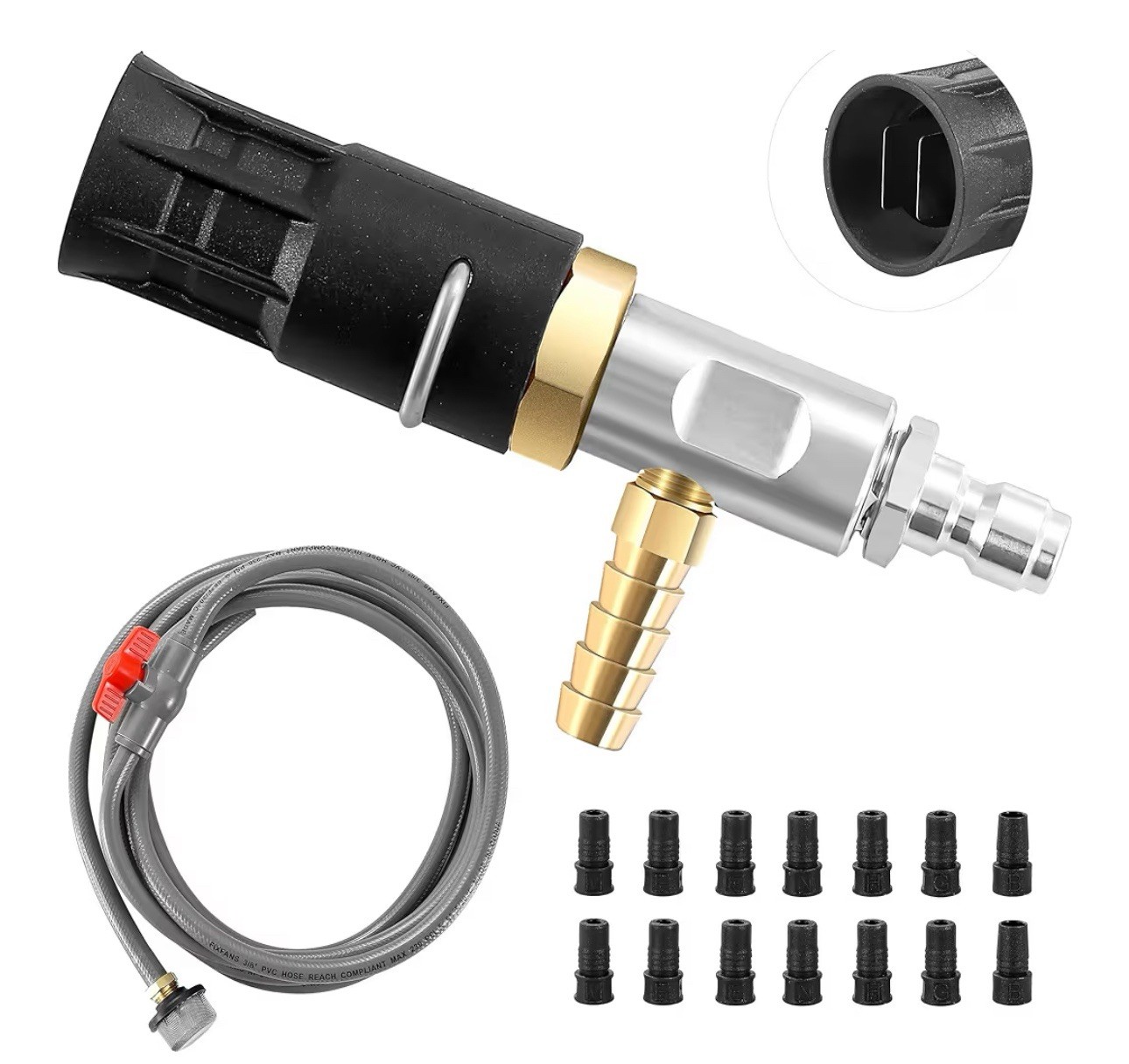 5-6.5 GPM, Downstream Injection Spray Nozzle Kit, High Power Washing External