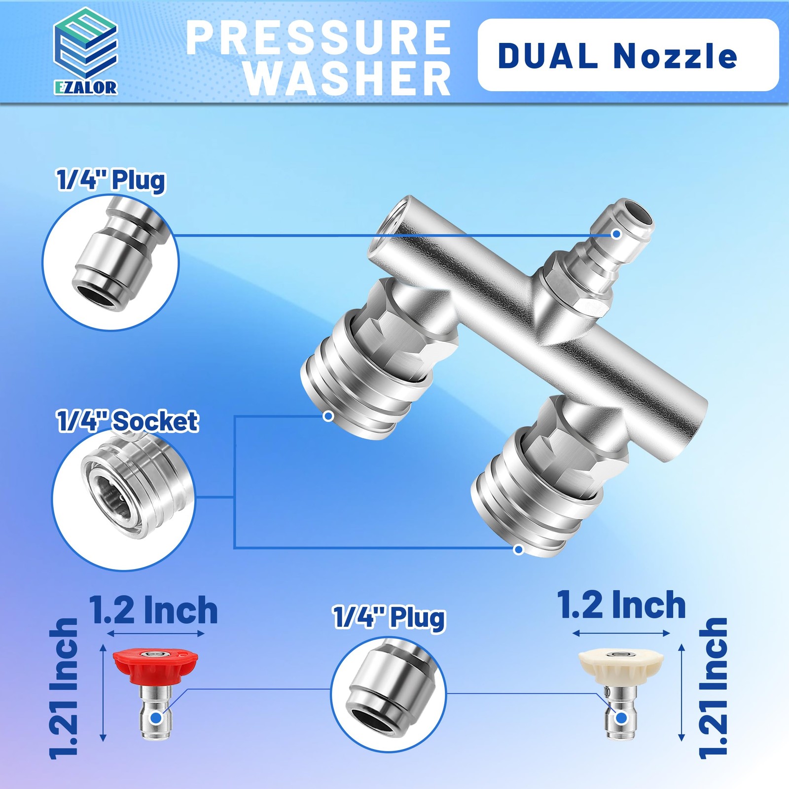 Dual Pressure Washer Tips, 2-in-1 Pressure Washer Nozzle Tips, Pressure Wash …
