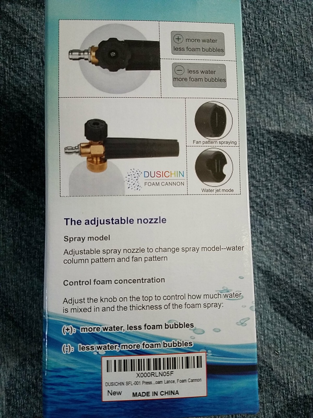 DUSICHIN, Foam Cannon Snow Foam Lance Pressure Washer, Jet Wash Quick Release