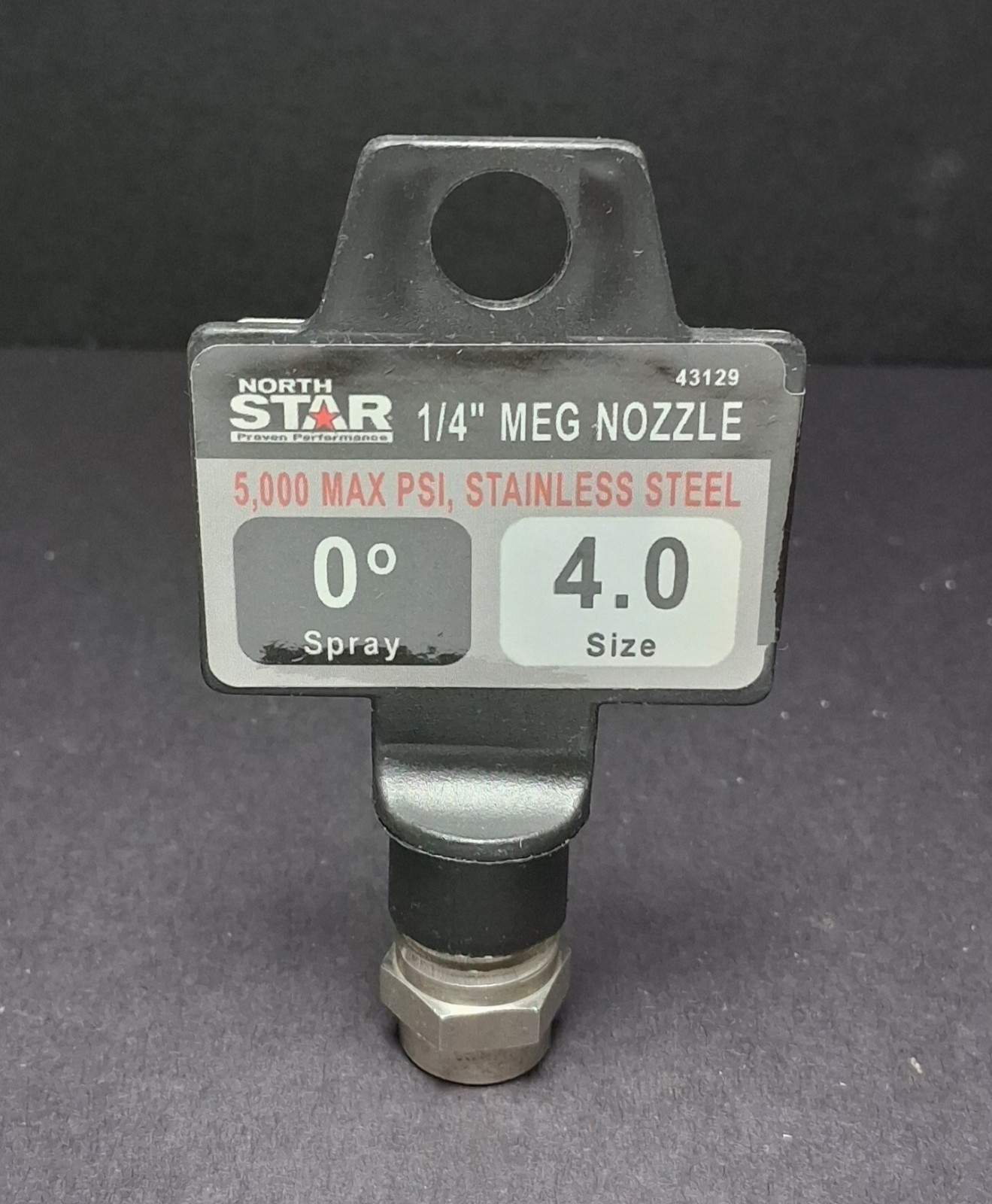 USA Meg 00040 Jetwash 0°, Size 4.0 Pressure Washer Spray Nozzle 1/4″ NPT S/S