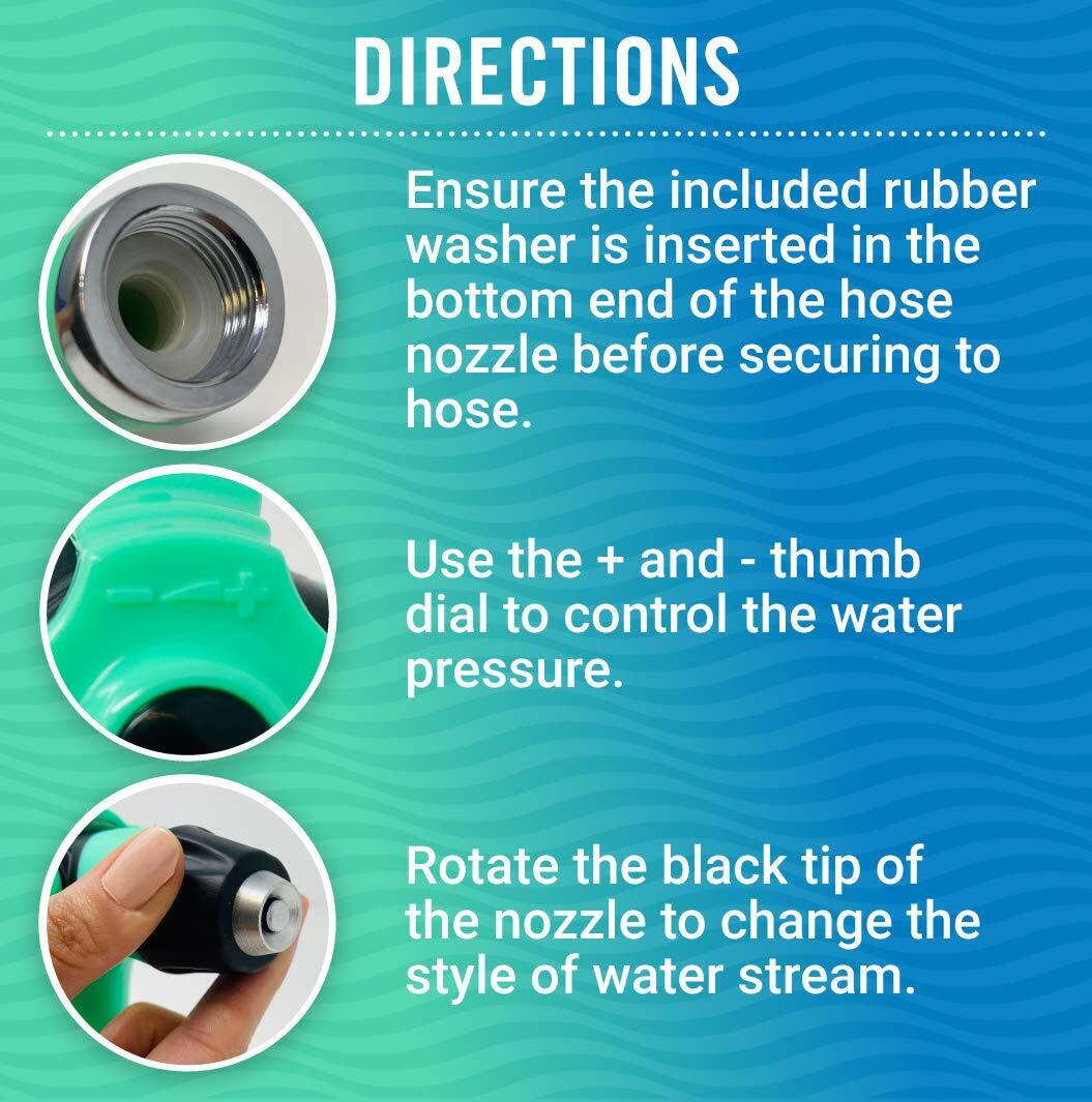 Better Boat Hose Nozzle for Use with Water Hose Garden Hose Marine Grade Washd..