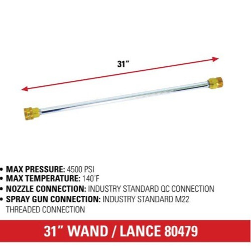 SIMPSON Spray Lance Power Washing Wand/Lance Extension 4500-PSI x 31.5 in. W