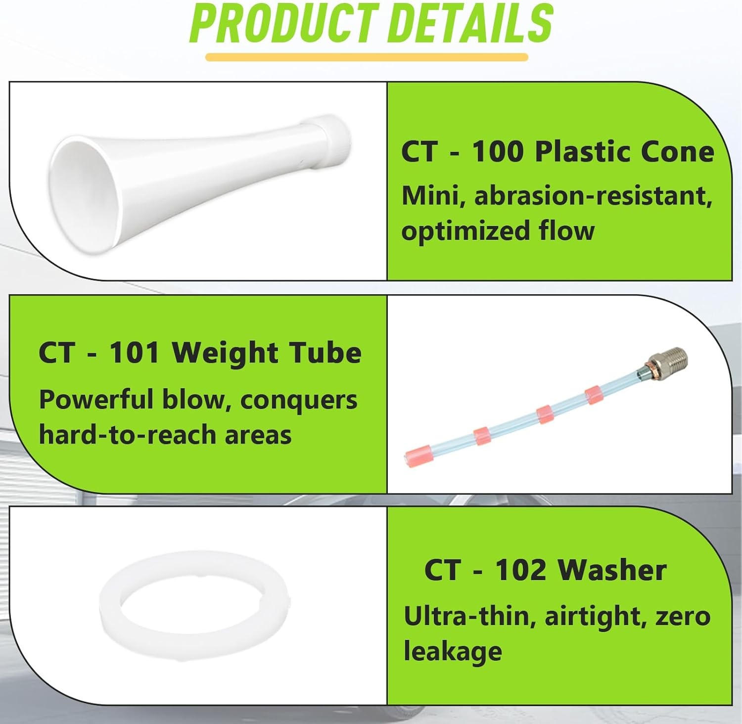 Car Cleaning Tool Kit, Fit for Gun Z-010 & Z-014, Shaped Nozzle Replacement Gun
