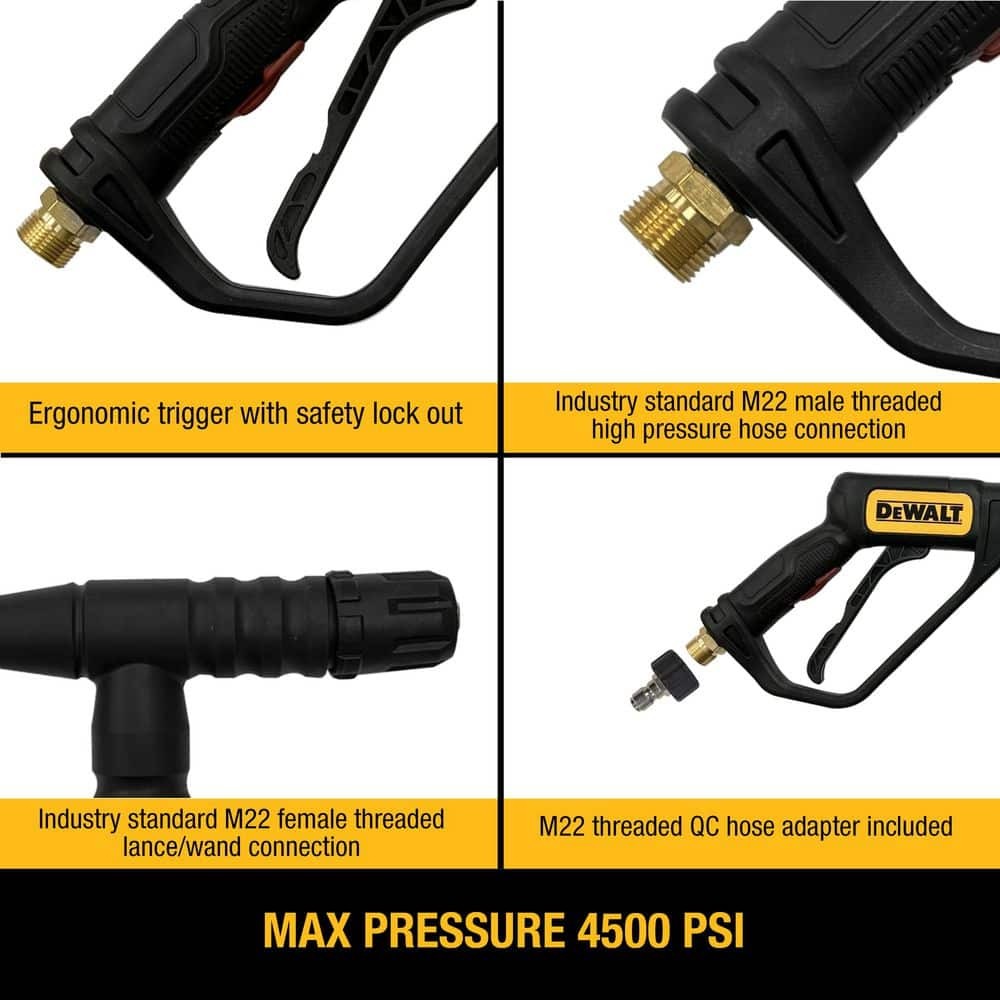 DEWALT Spray Gun with Side Assist Handle, M22 Connections