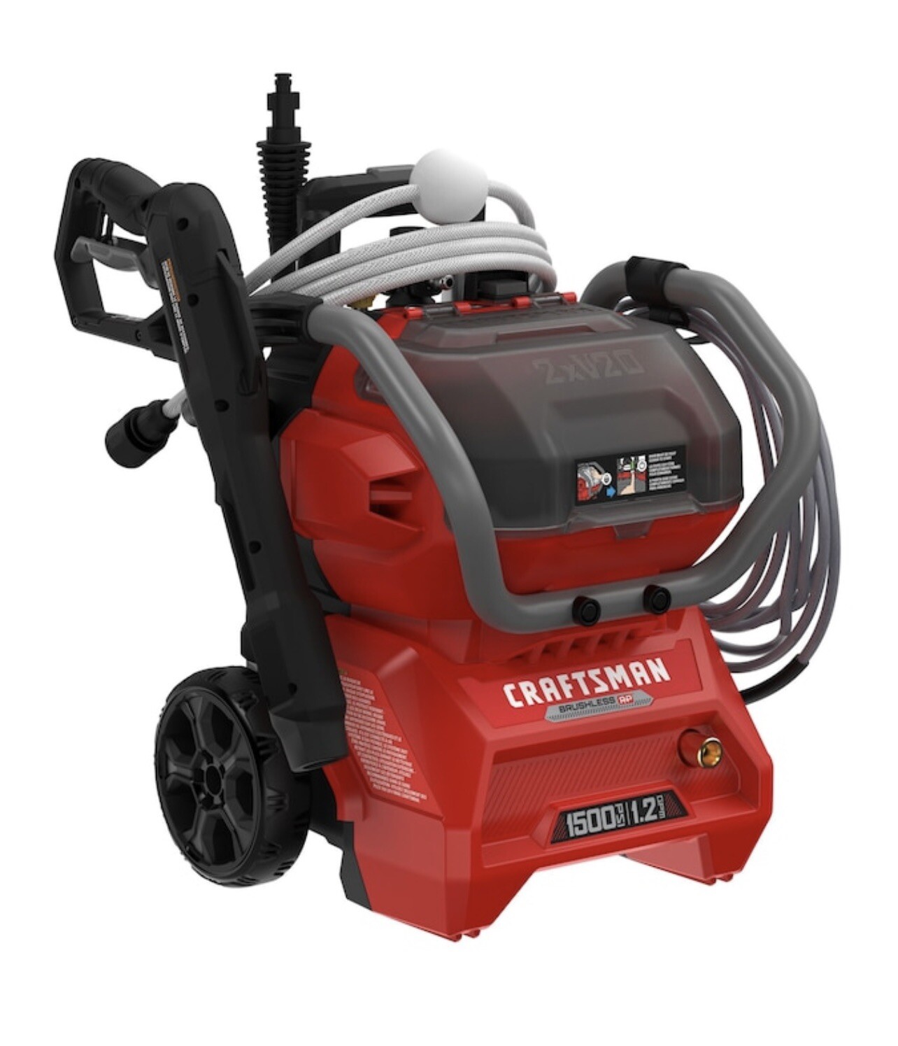 Craftsman V20 1500 PSI Cold Water Pressure Washer – Red (CMCPW1500N2)