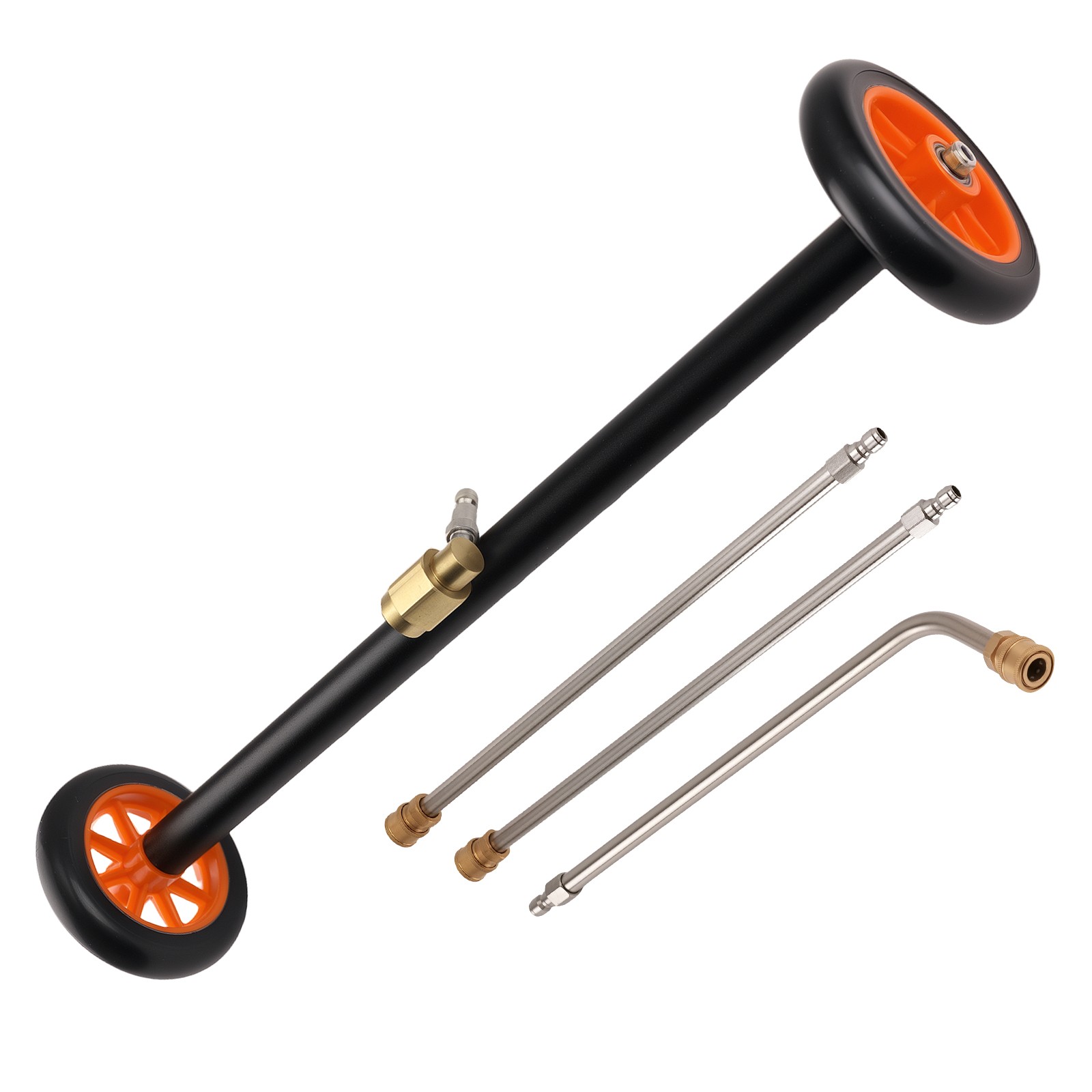 2-in-1 Under Vehicle Pressure Washer Cleaner Water Broom Extension Wand