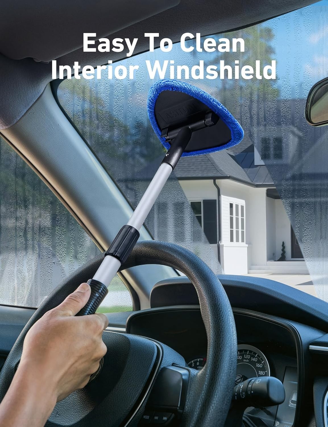 21″ Windshield Cleaner Tool Car Interior Detailing Cleaning Kit with Extendable