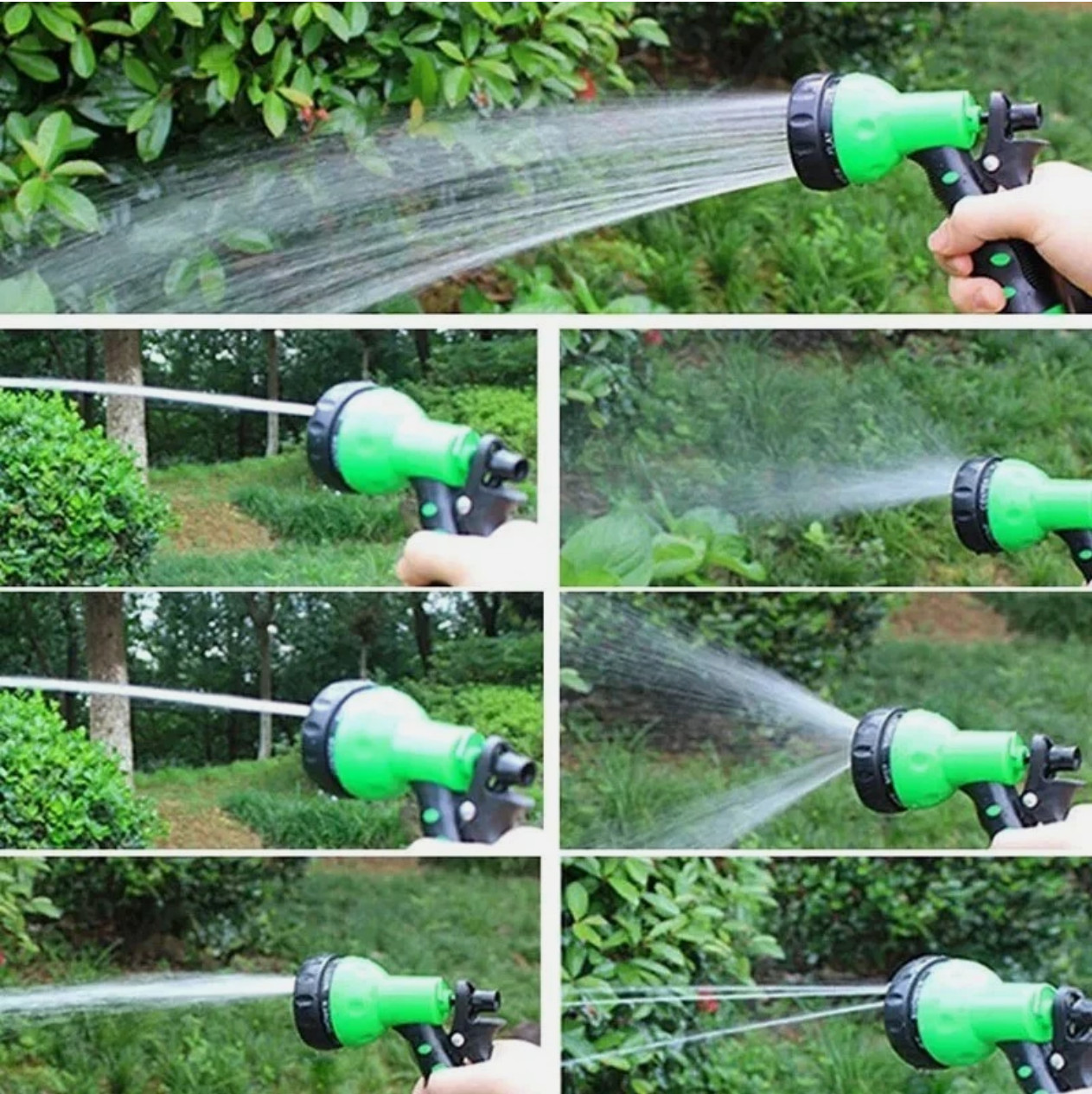 Expandable Hose High-Pressure Car Wash 7 Water Spraying Function Water Gun 25ft