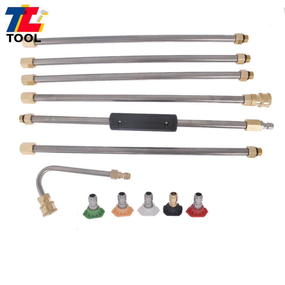 4000PSI 5 Cleaner Nozzle And Hose High Pressure Washer Extension Wand Set Kit