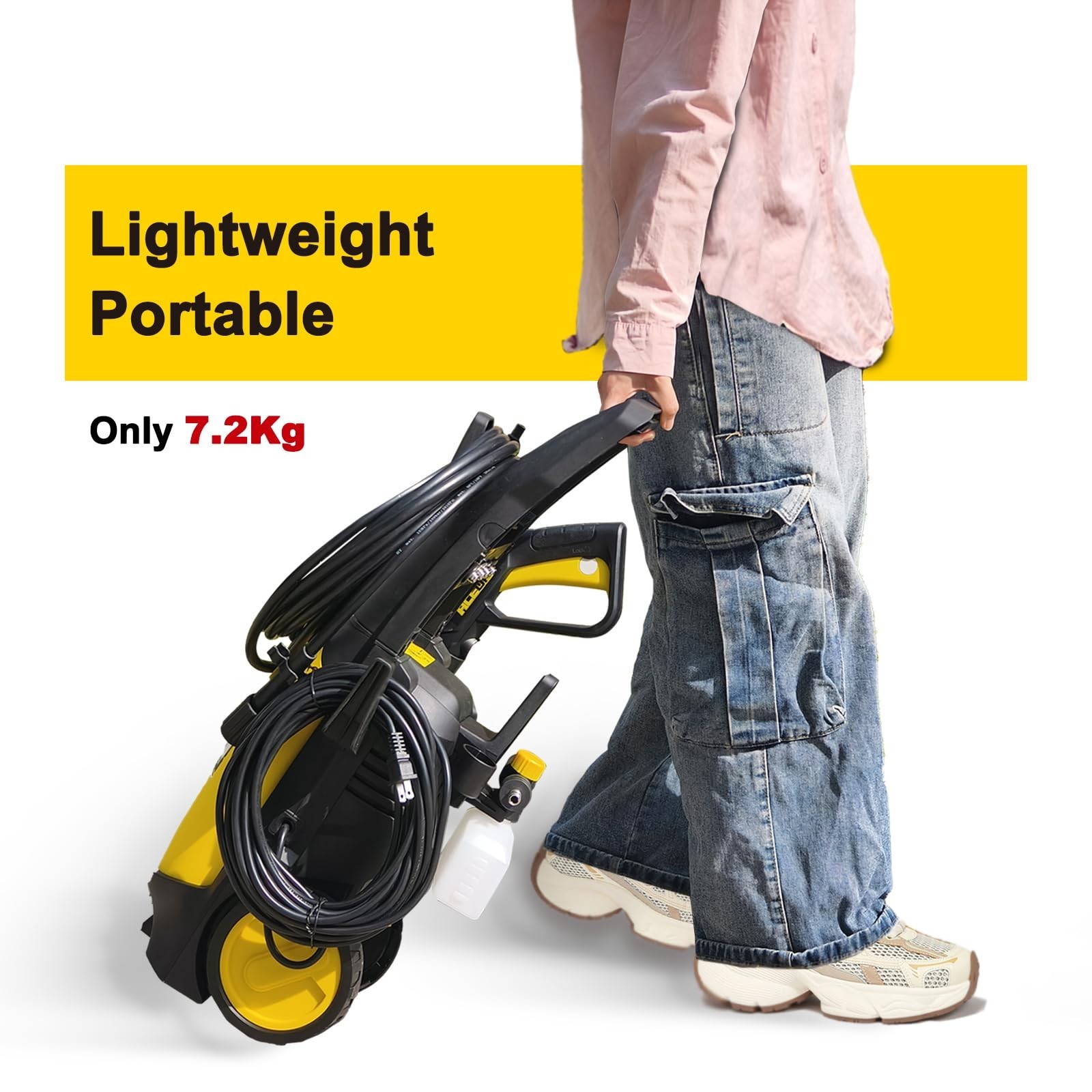 Electric Pressure Washer 4000 PSI Max 2.6GPM with Hose Reel Power Washer Aceup