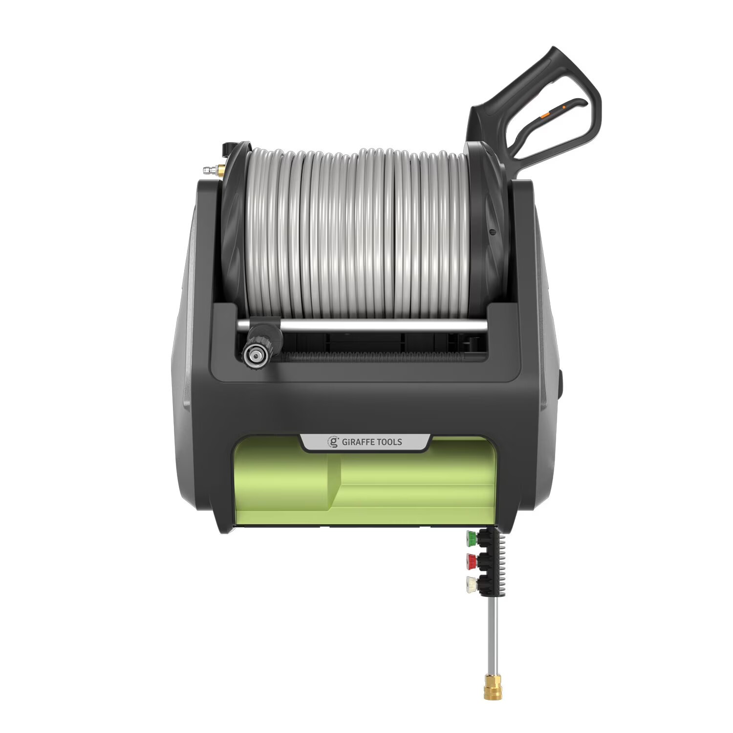 Giraffe Tools 3700 Peak PSI Wall-Mounted Retractable Pressure Washer Pro Bundle,