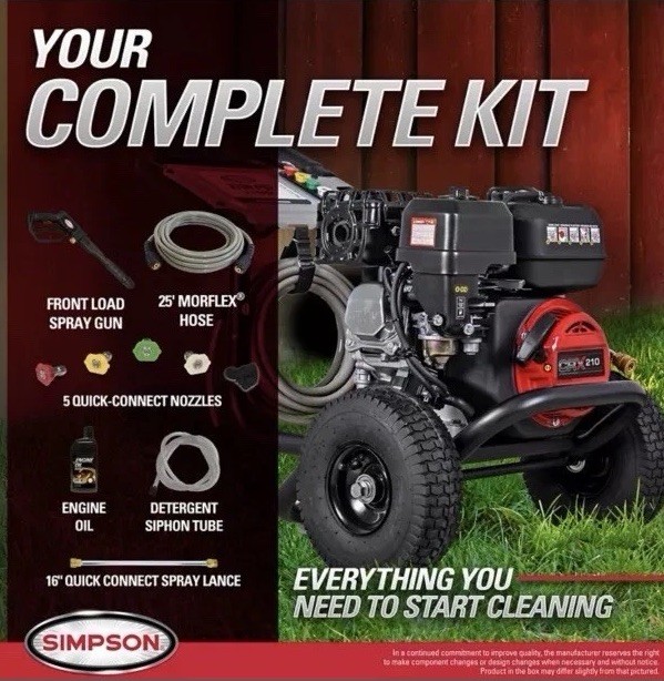 NEW SIMPSON 3,100 PSI 2.3 GPM MegaShot Residential Gas Pressure Washer MS61217