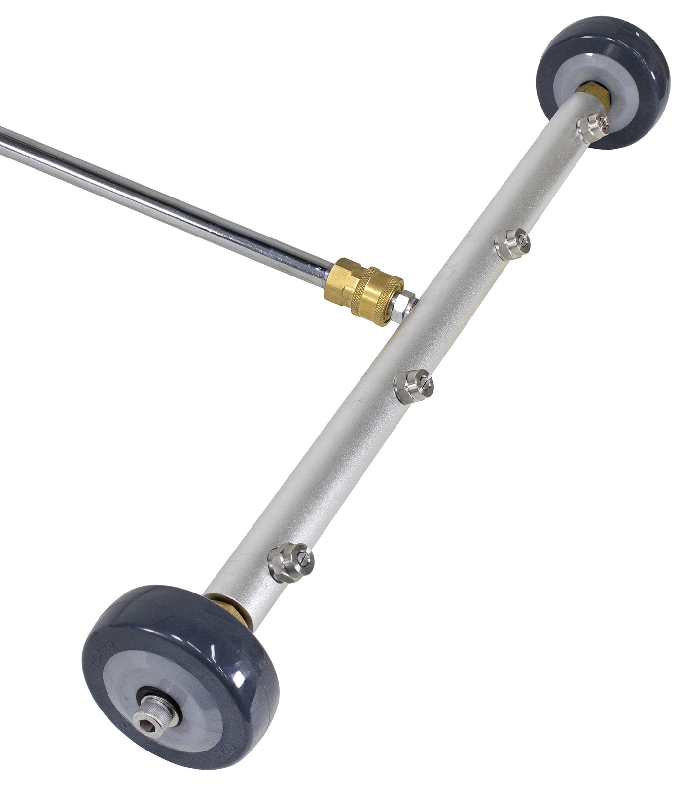 19″ Pressure Power Washer Undercarriage Cleaner 4 Nozzles Swivel Coupler Wheels