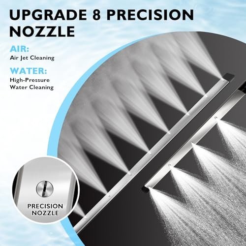 Radiator Cleaning Wand Set 48″ & 24″ with 8 Nozzle Tips – Pressure Washer Adapte