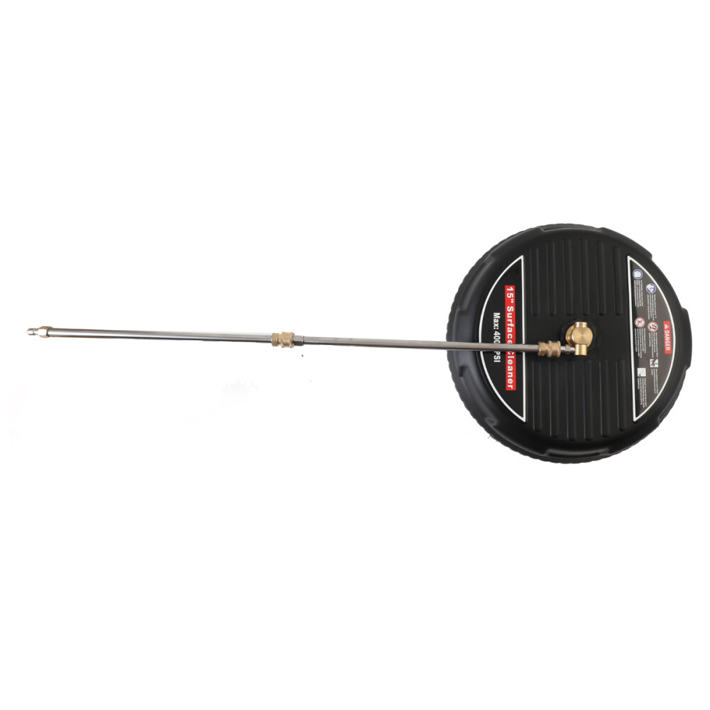 15″ Flat Surface Cleaner Water Pressure Washer 4000PSI w/2 Extension Wand US