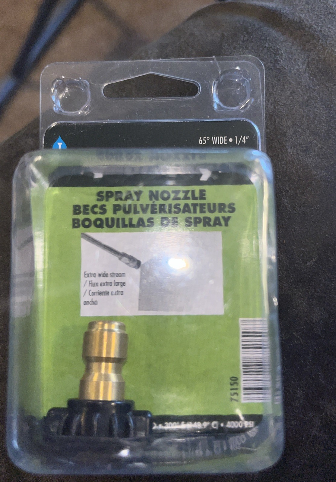 Forney 75150 Brass Black 4000 PSI 65 Degree 1/4 in. Soap Nozzle 4 mm Orifice